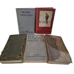 Lot 5 Gene Stratton-Porter Antique BOOKS 1921 Some 1st Edition Daughter